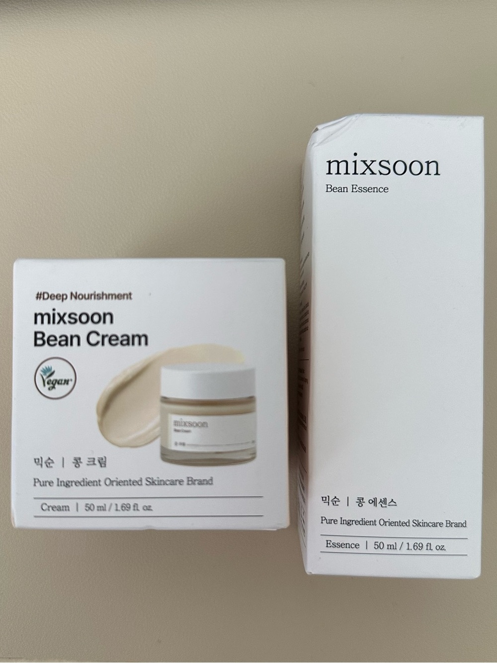 mixsoon bean cream and bean essence set